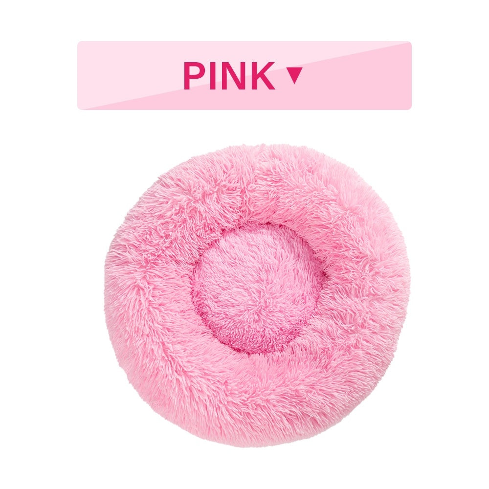 Fluffy Calming Donut Pet Bed for Cozy, Happy Sleep