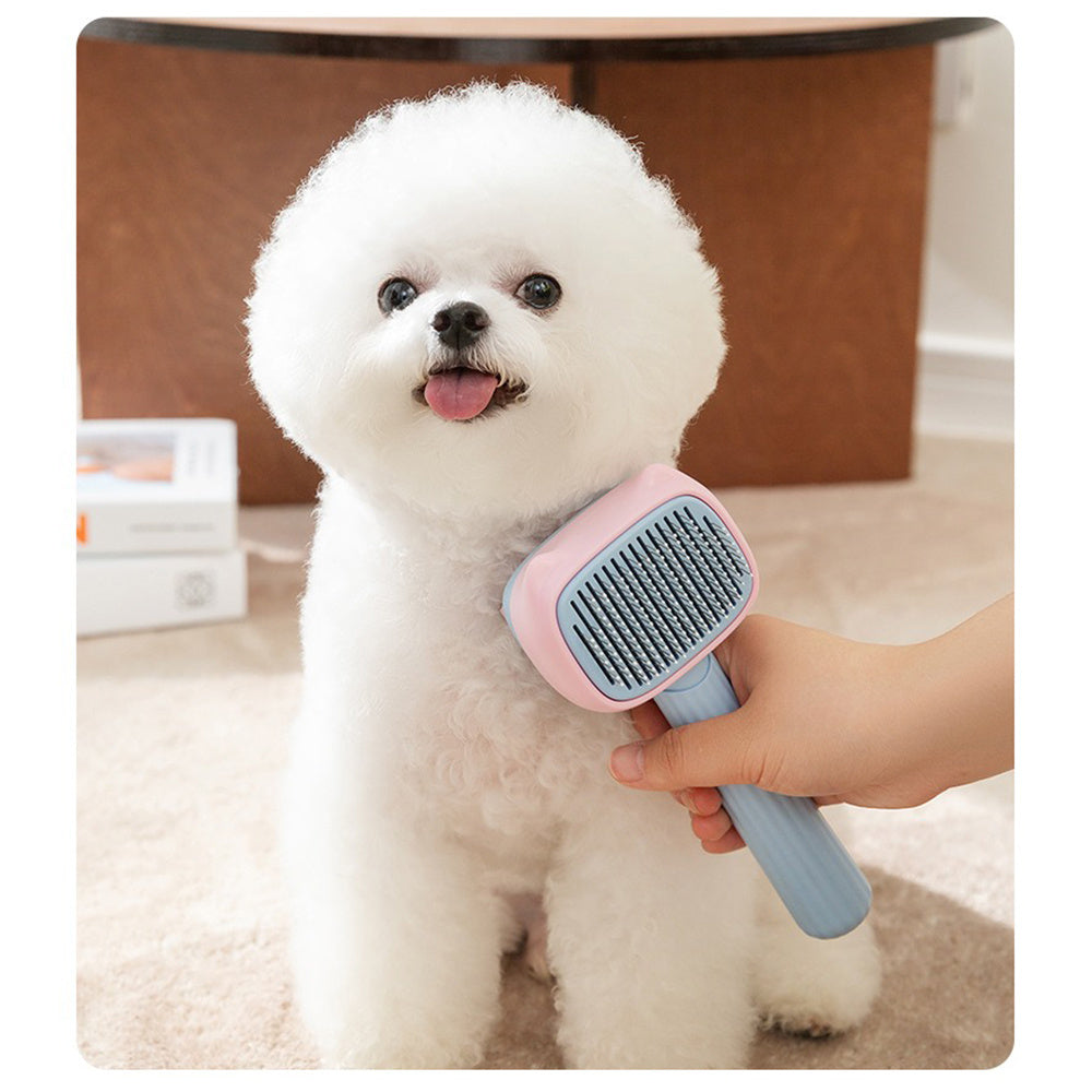 Gentle Pet Dematting Brush for Smooth, Shed-Free Fur