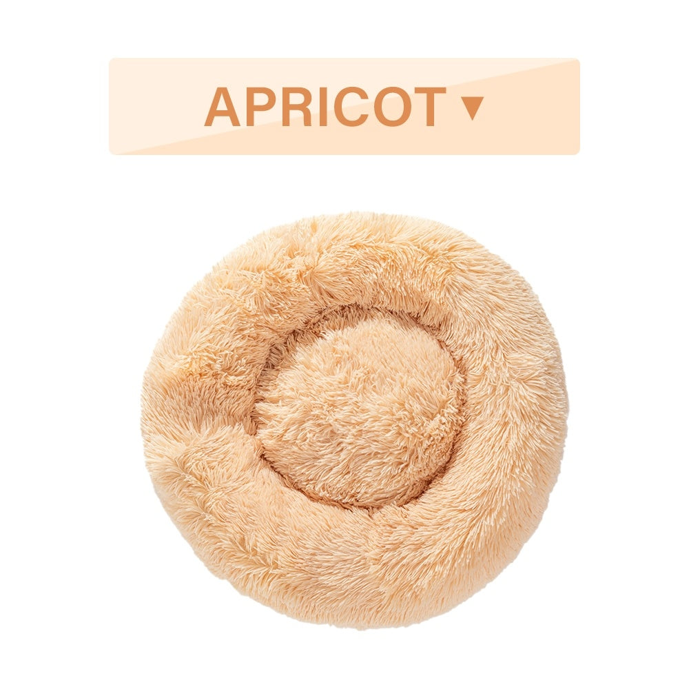 Fluffy Calming Donut Pet Bed for Cozy, Happy Sleep