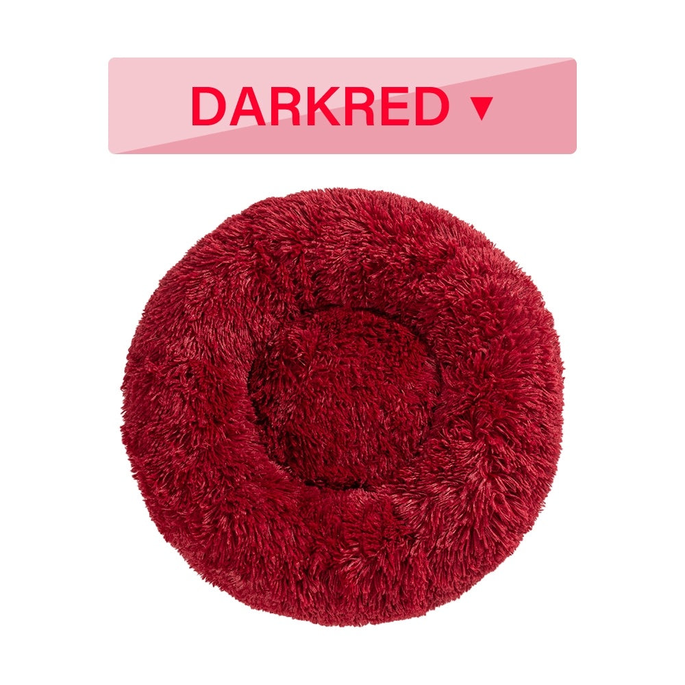 Fluffy Calming Donut Pet Bed for Cozy, Happy Sleep