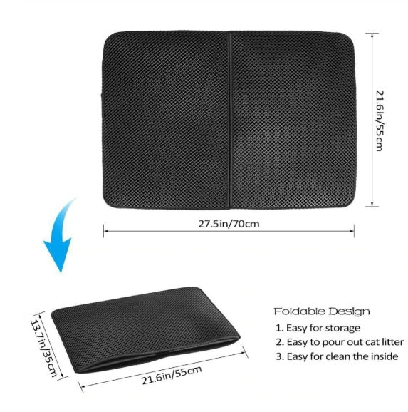 Double-Layer Cat Litter Mat for a Cleaner Home