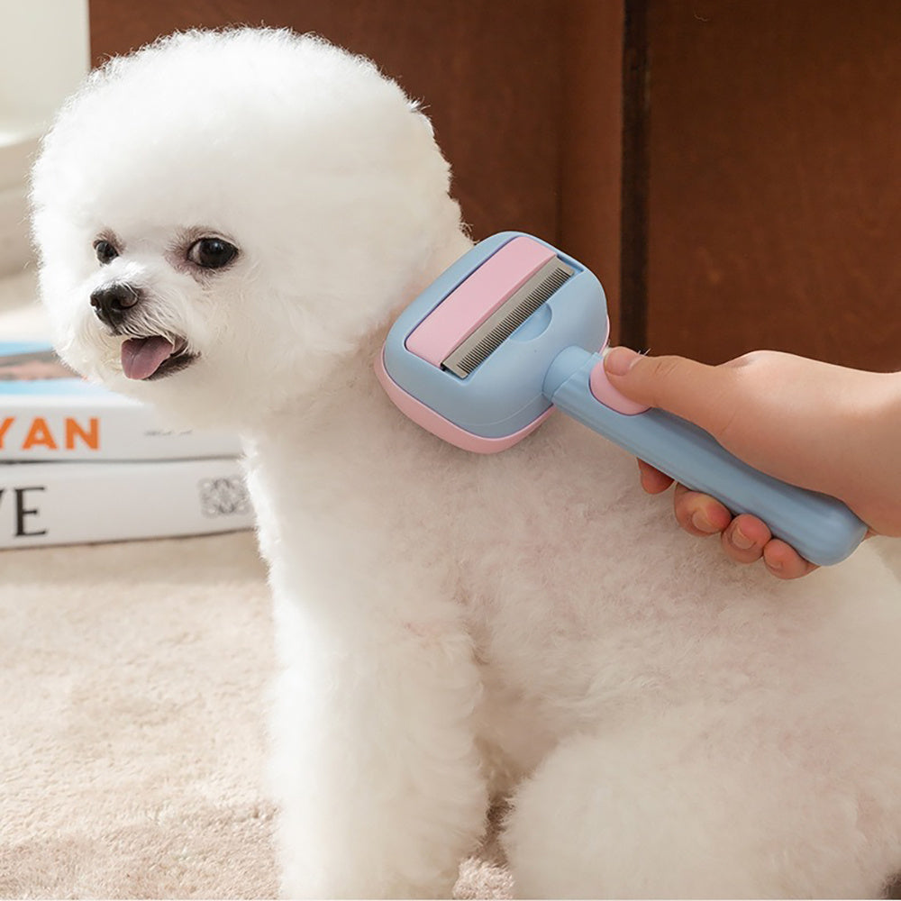 Gentle Pet Dematting Brush for Smooth, Shed-Free Fur