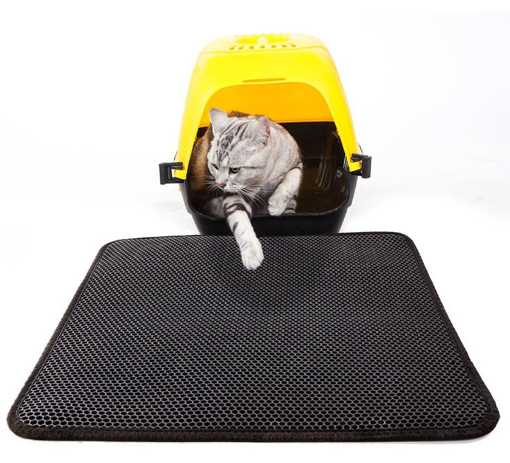 Double-Layer Cat Litter Mat for a Cleaner Home