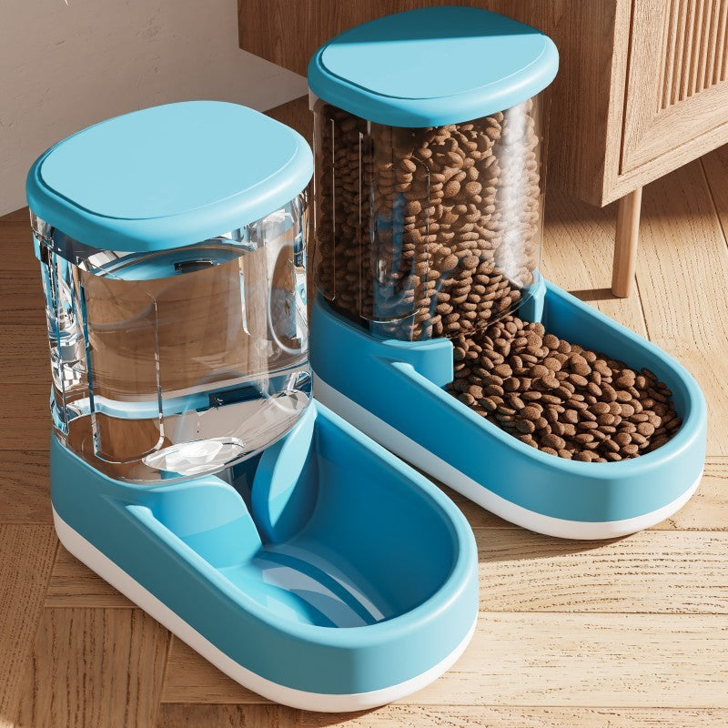 Automatic Pet Feeder & Water Fountain for Happy, Hydrated Pets