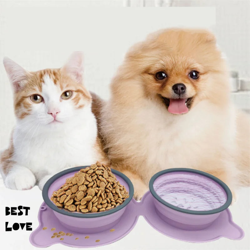 Foldable Travel Pet Bowls for Easy Mealtime Anywhere